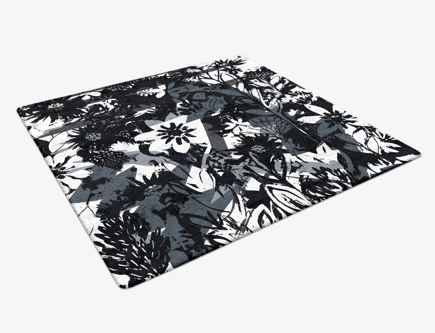 Matisse Grey Monochrome Square Hand Tufted Bamboo Silk Custom Rug by Rug Artisan
