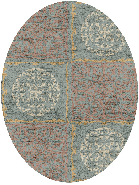 Matrice Blue Royal Oval Hand Tufted Bamboo Silk Custom Rug by Rug Artisan