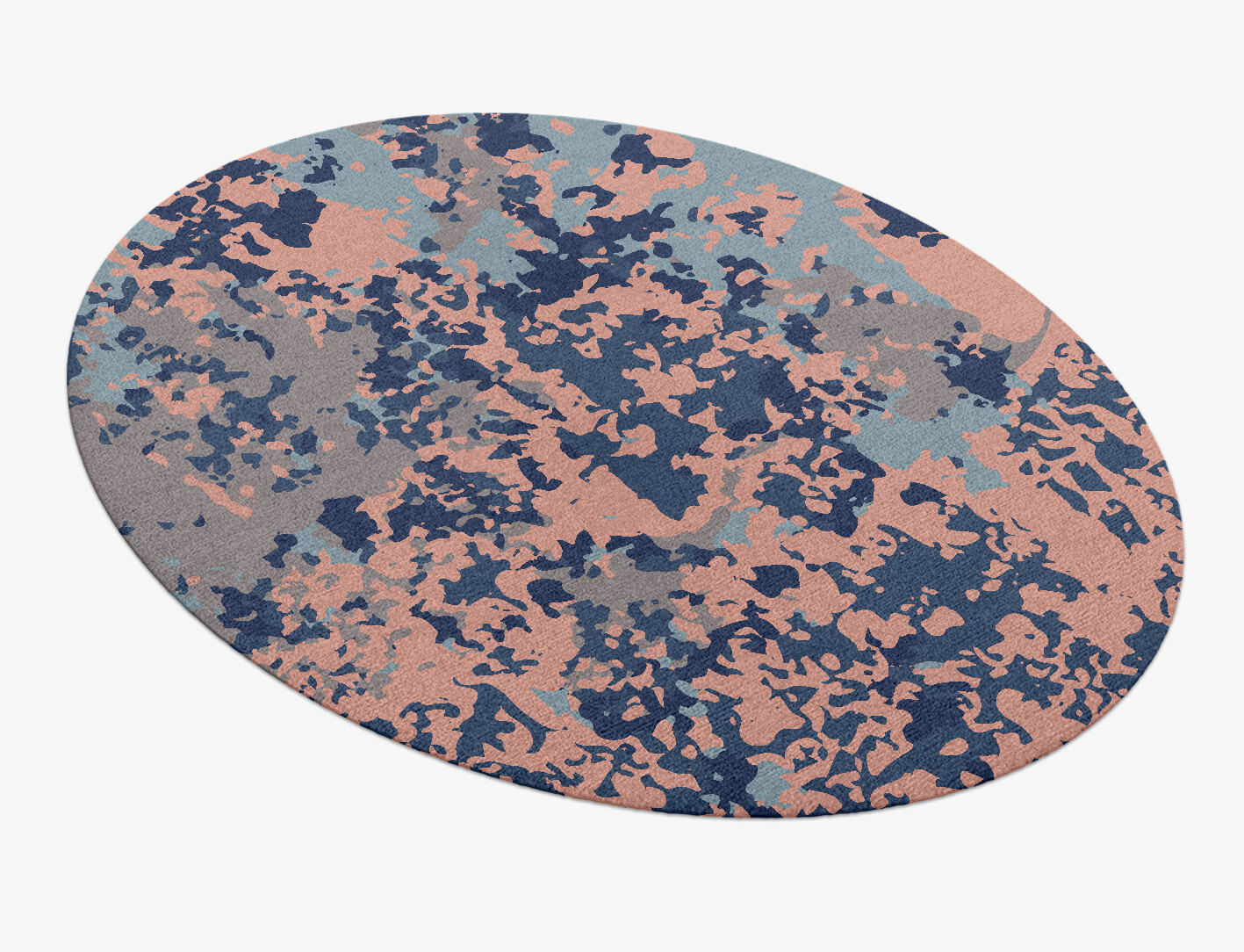 Mayhem Surface Art Oval Hand Knotted Tibetan Wool Custom Rug by Rug Artisan