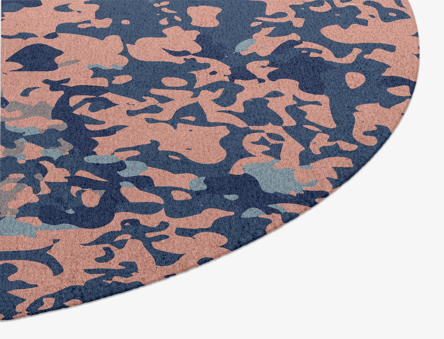 Mayhem Surface Art Oval Hand Knotted Tibetan Wool Custom Rug by Rug Artisan