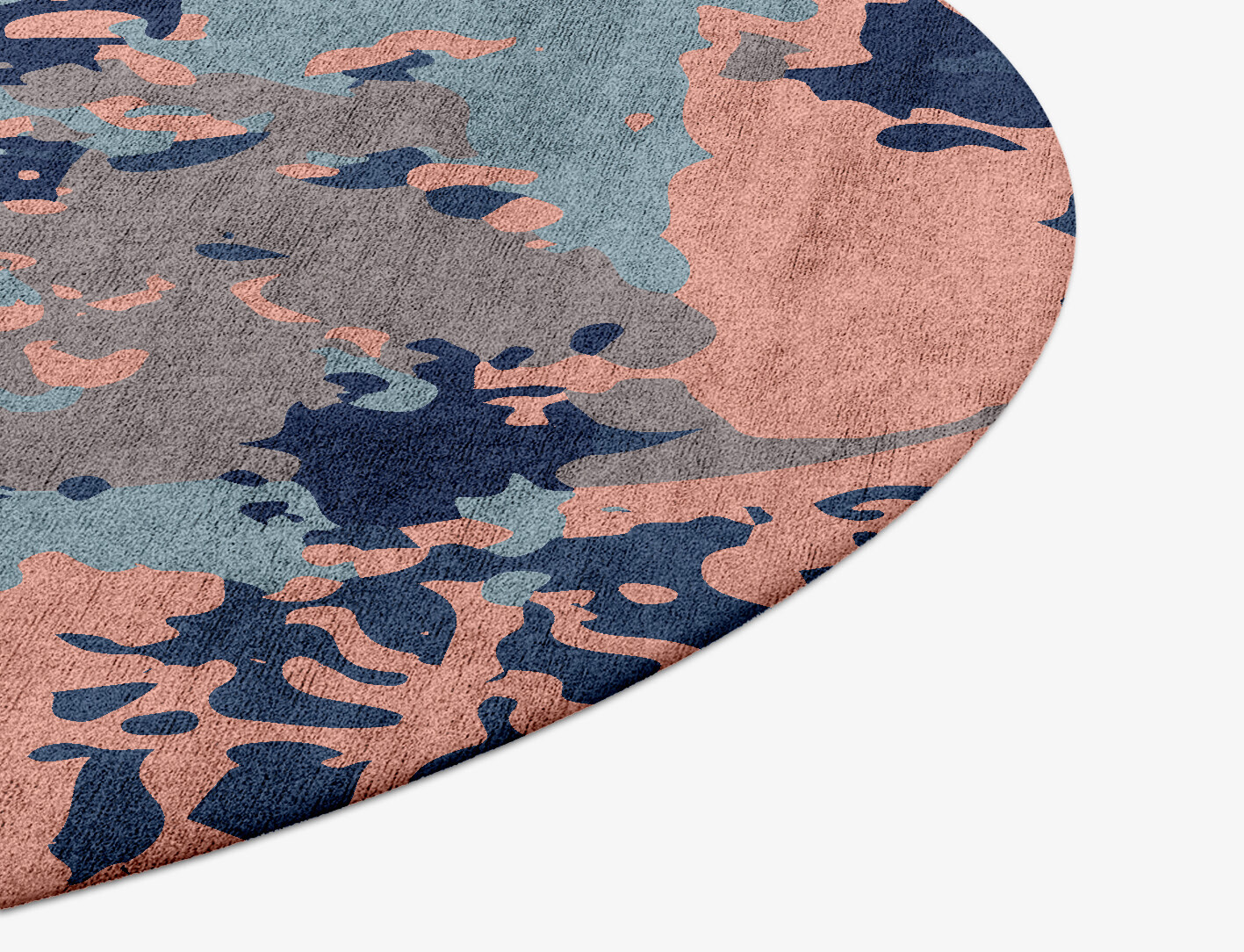 Mayhem Surface Art Round Hand Tufted Bamboo Silk Custom Rug by Rug Artisan