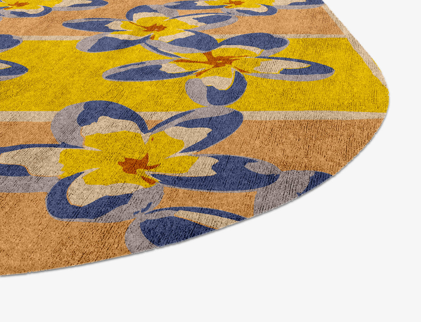 Maytime Floral Oblong Hand Knotted Bamboo Silk Custom Rug by Rug Artisan