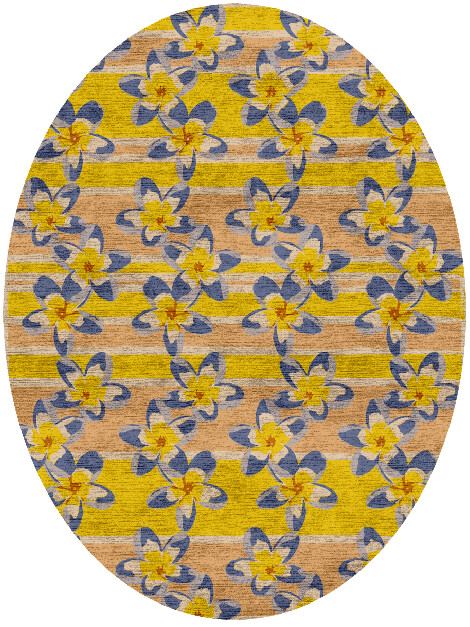 Maytime Floral Oval Hand Knotted Bamboo Silk Custom Rug by Rug Artisan