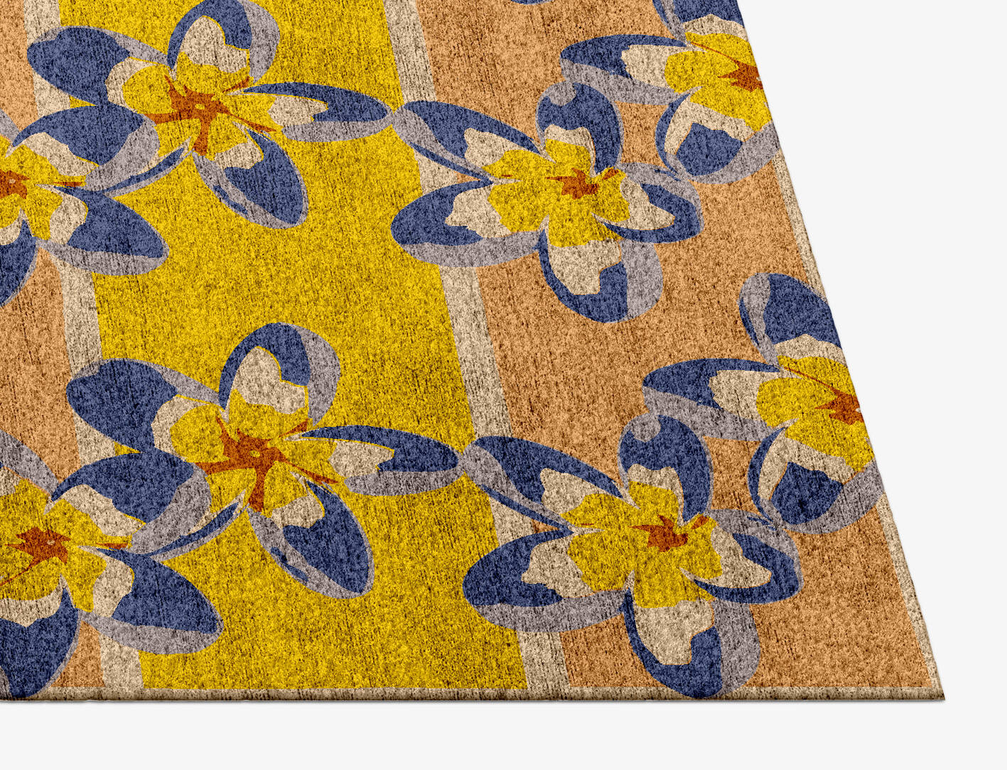 Maytime Floral Rectangle Hand Knotted Bamboo Silk Custom Rug by Rug Artisan