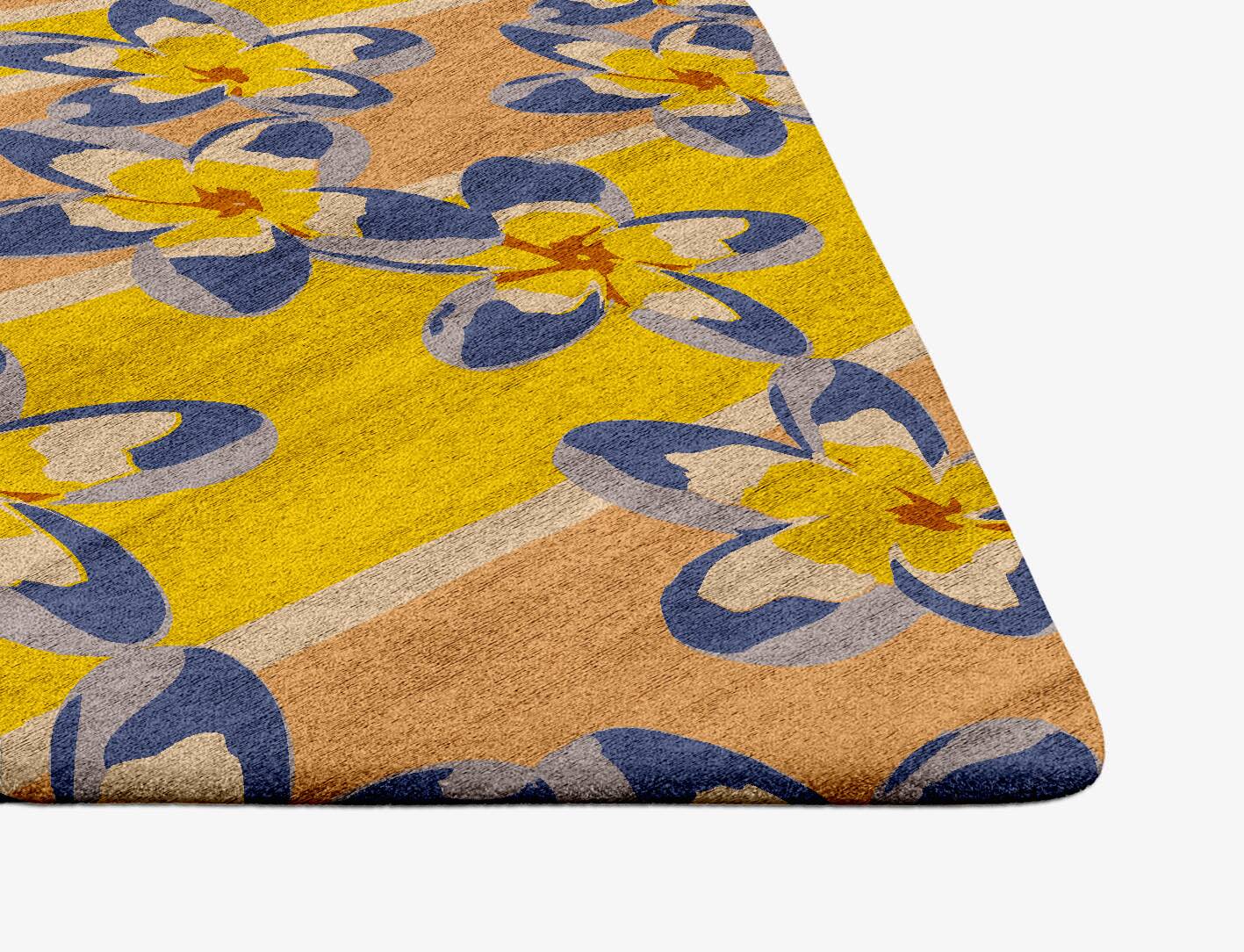 Maytime Floral Ogee Hand Tufted Bamboo Silk Custom Rug by Rug Artisan