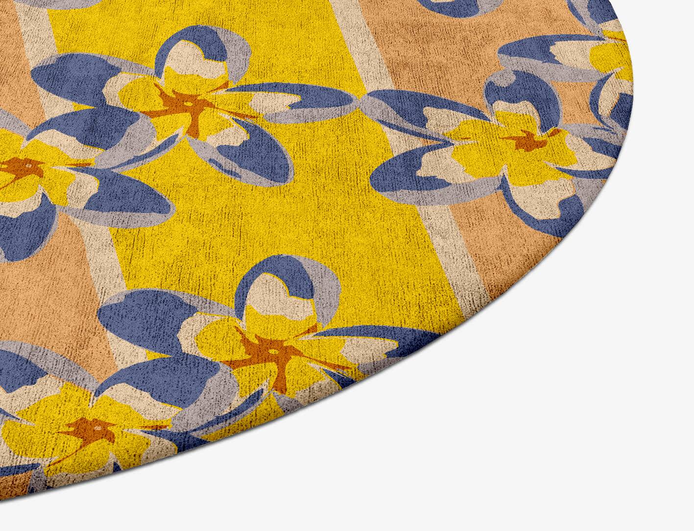 Maytime Floral Oval Hand Tufted Bamboo Silk Custom Rug by Rug Artisan