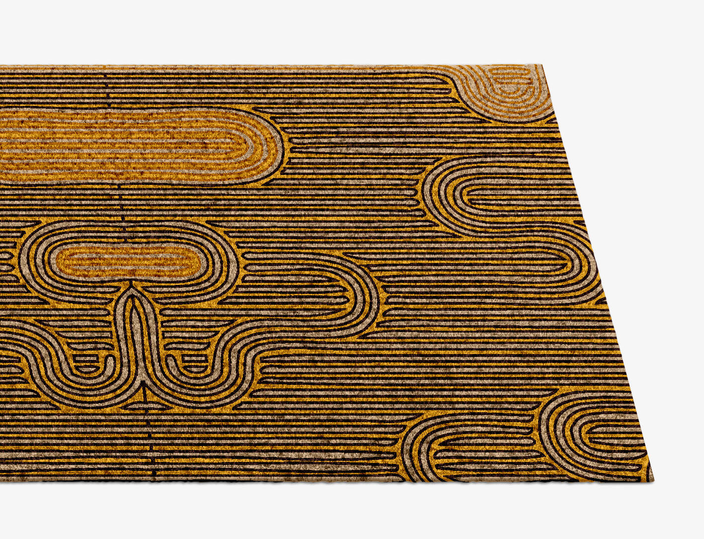 Maze Abstract Runner Hand Knotted Tibetan Wool Custom Rug by Rug Artisan