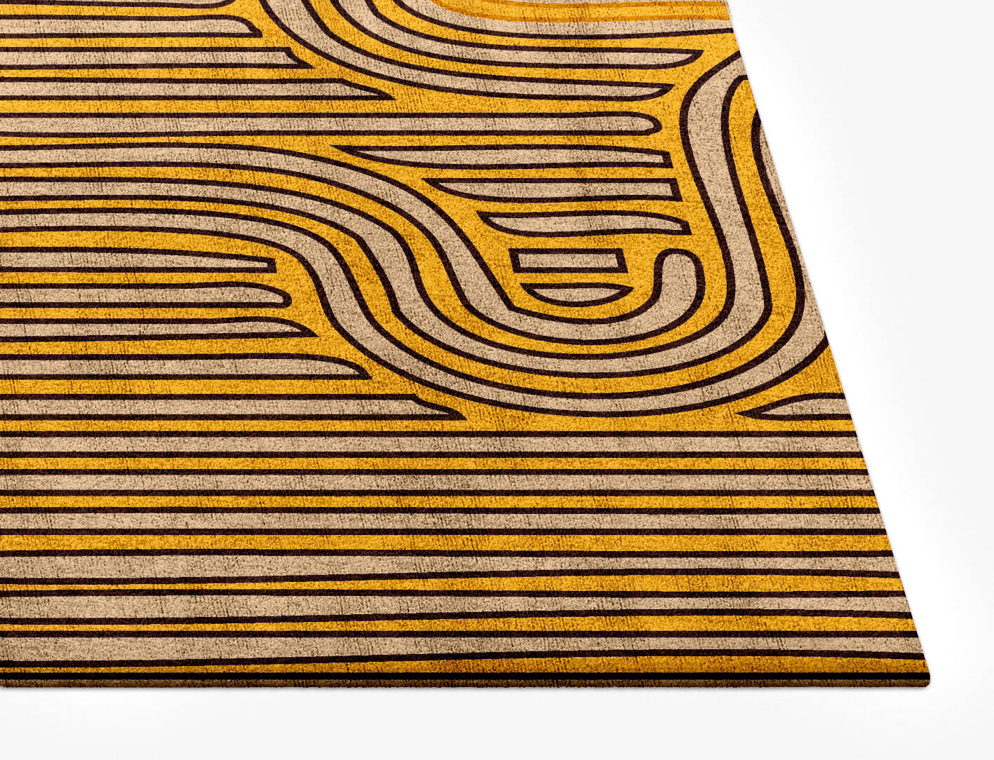 Maze Abstract Rectangle Hand Tufted Bamboo Silk Custom Rug by Rug Artisan
