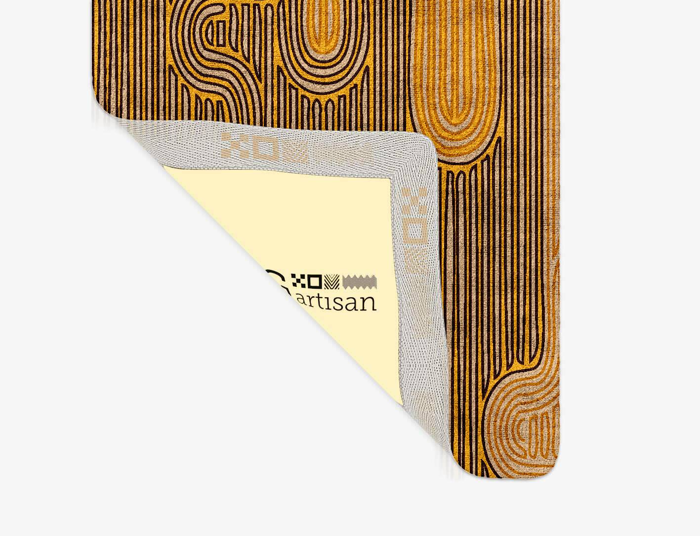 Maze Abstract Runner Hand Tufted Bamboo Silk Custom Rug by Rug Artisan