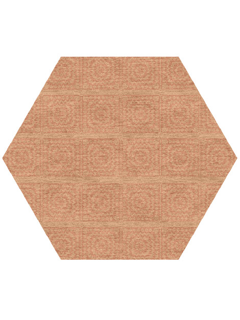 Mazeken Minimalist Hexagon Hand Knotted Tibetan Wool Custom Rug by Rug Artisan