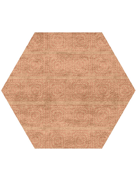 Mazeken Minimalist Hexagon Hand Tufted Bamboo Silk Custom Rug by Rug Artisan