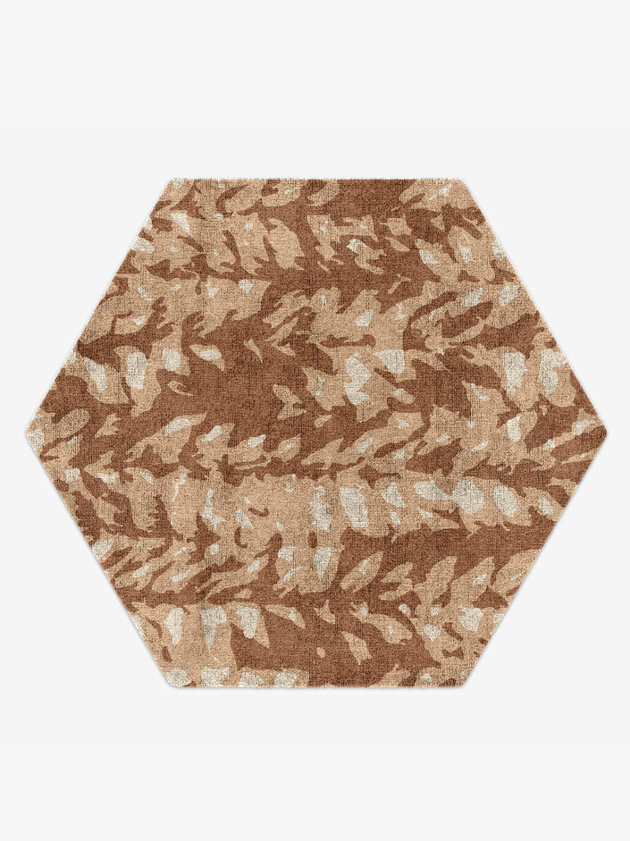 Mead Abstract Hexagon Hand Knotted Bamboo Silk Custom Rug by Rug Artisan
