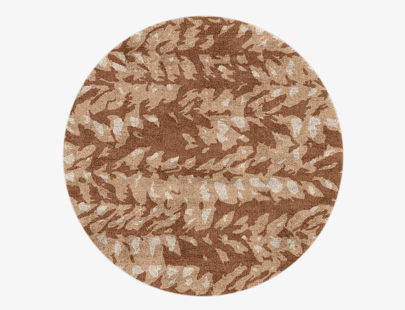 Mead Abstract Round Hand Knotted Bamboo Silk Custom Rug by Rug Artisan