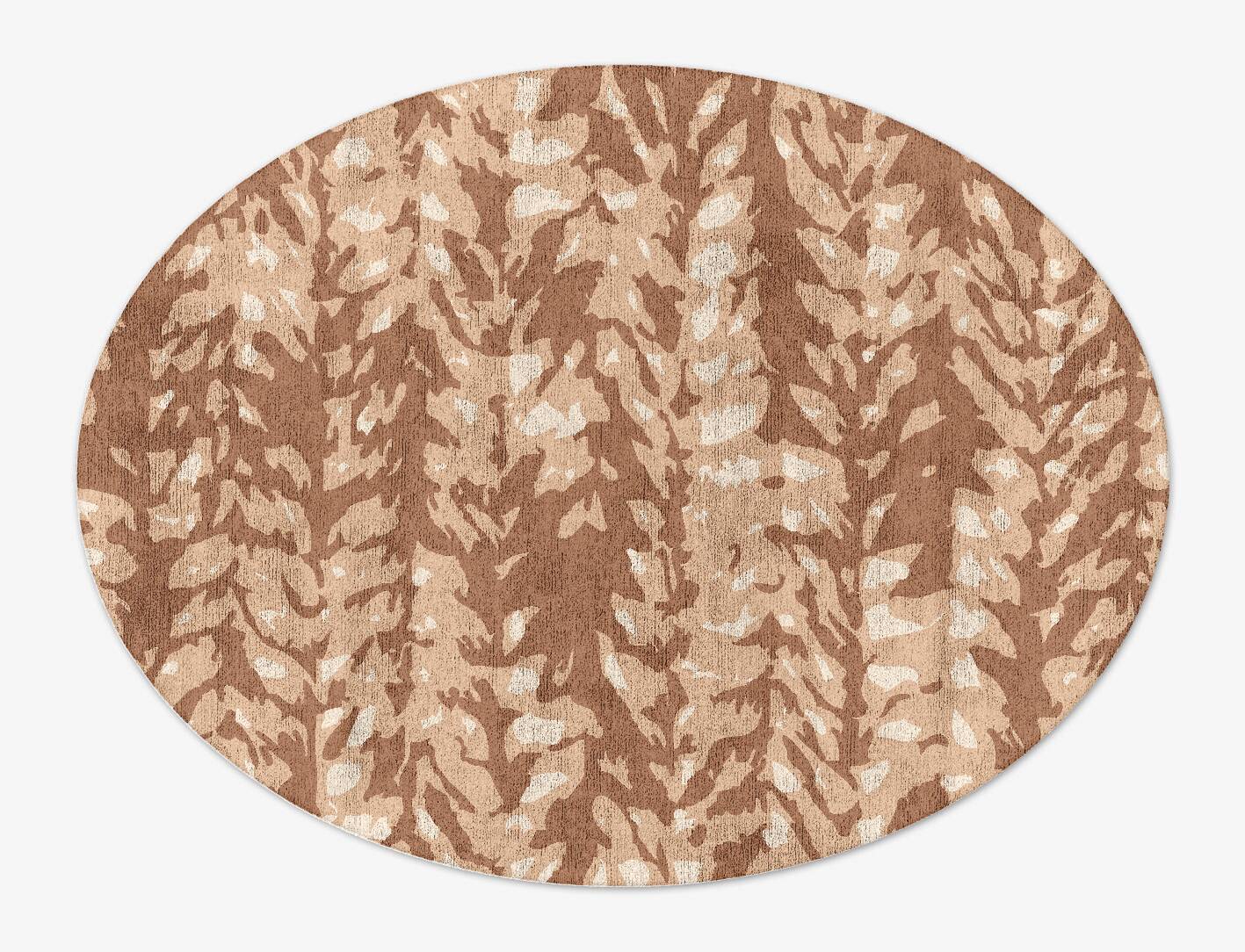 Mead Abstract Oval Hand Tufted Bamboo Silk Custom Rug by Rug Artisan
