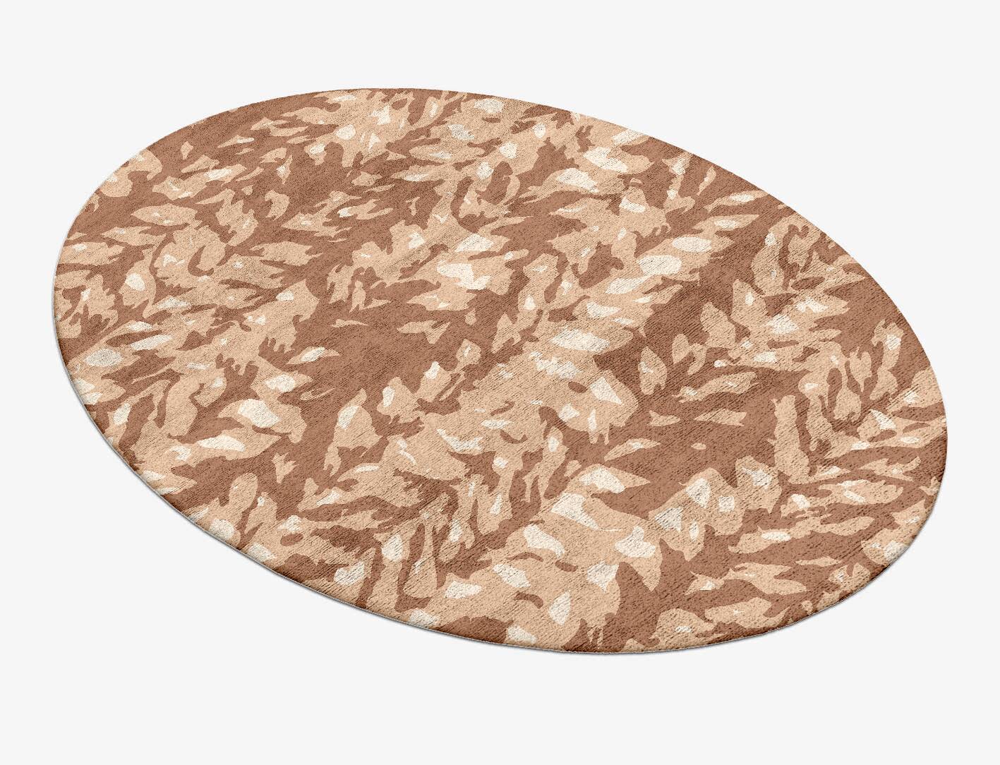 Mead Abstract Oval Hand Tufted Bamboo Silk Custom Rug by Rug Artisan