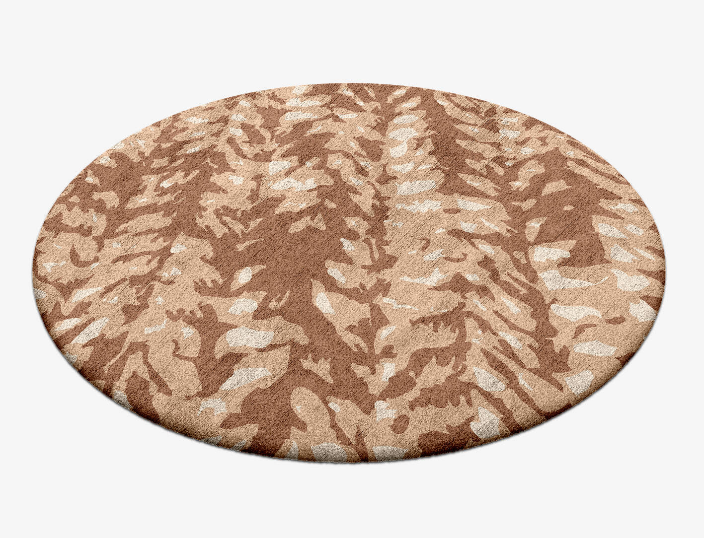 Mead Abstract Round Hand Tufted Bamboo Silk Custom Rug by Rug Artisan