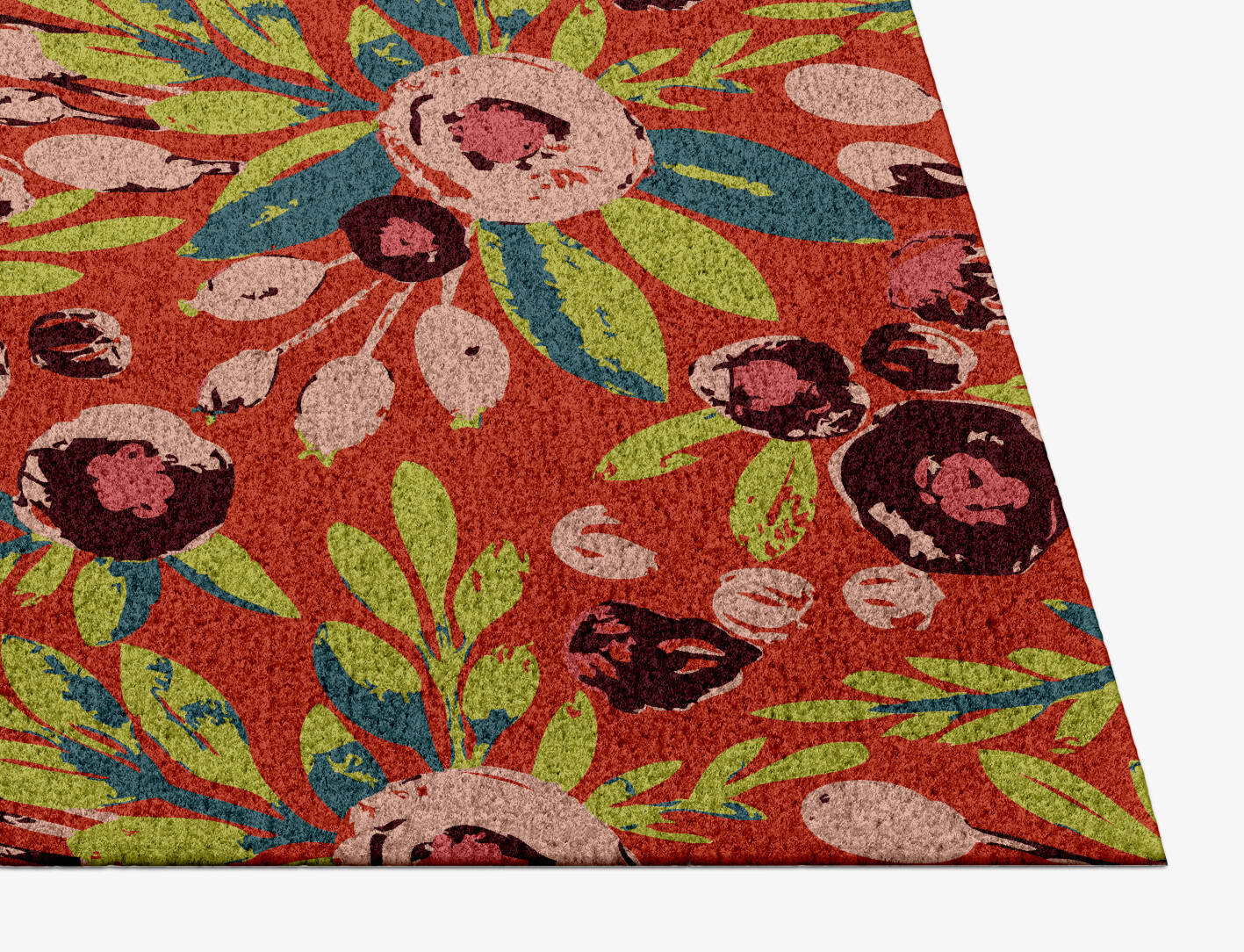 Meadow Floral Rectangle Hand Knotted Tibetan Wool Custom Rug by Rug Artisan