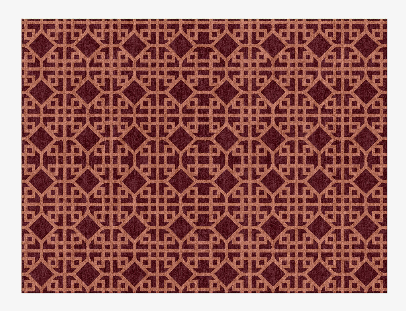 Meander Modern Geometrics Rectangle Hand Knotted Tibetan Wool Custom Rug by Rug Artisan