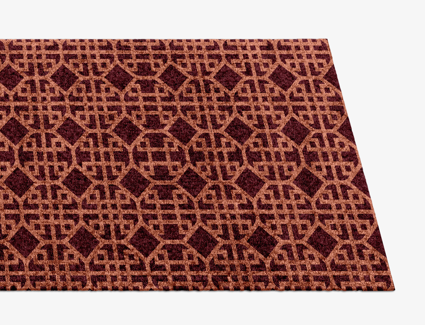 Meander Geometric Runner Hand Knotted Bamboo Silk Custom Rug by Rug Artisan