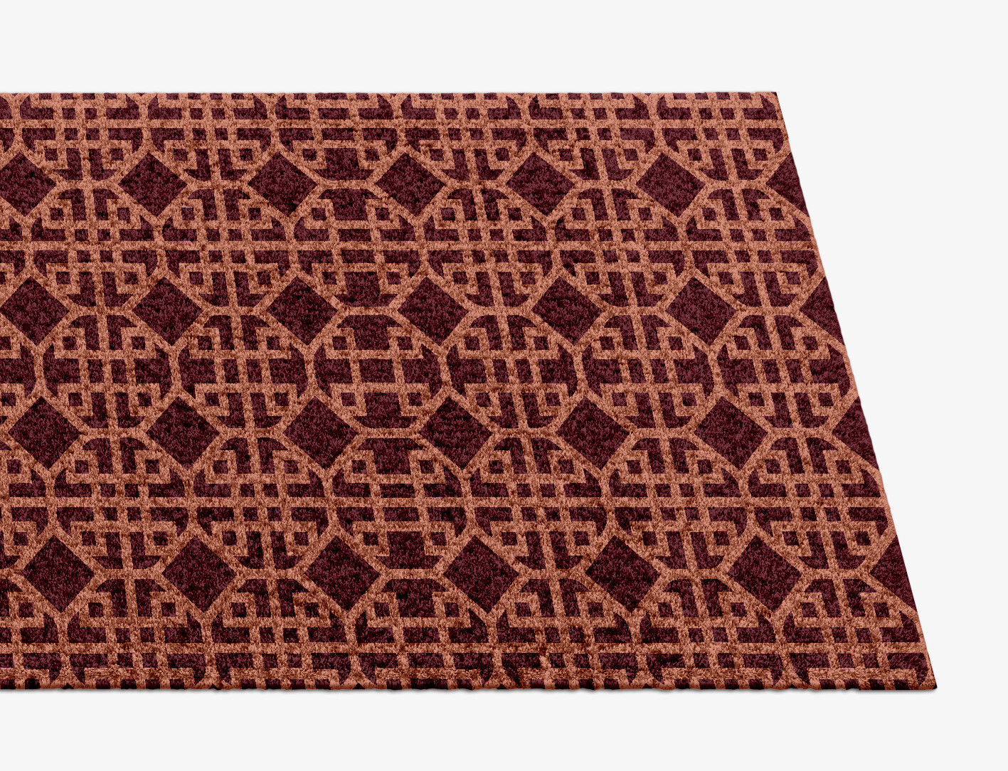 Meander Geometric Runner Hand Knotted Tibetan Wool Custom Rug by Rug Artisan