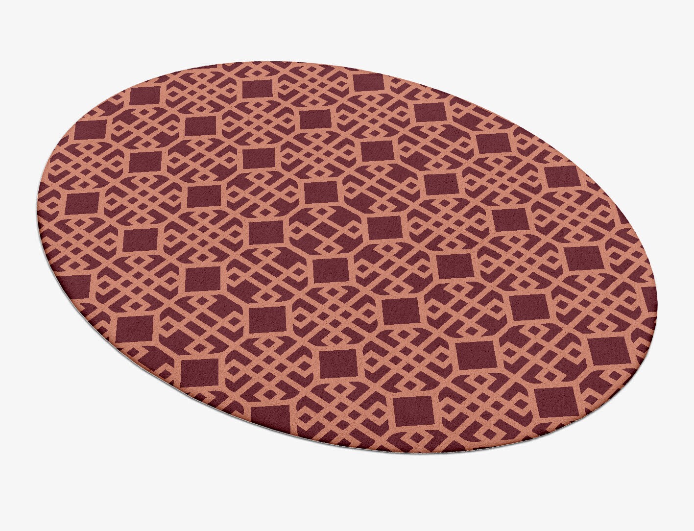 Meander Geometric Oval Hand Tufted Pure Wool Custom Rug by Rug Artisan