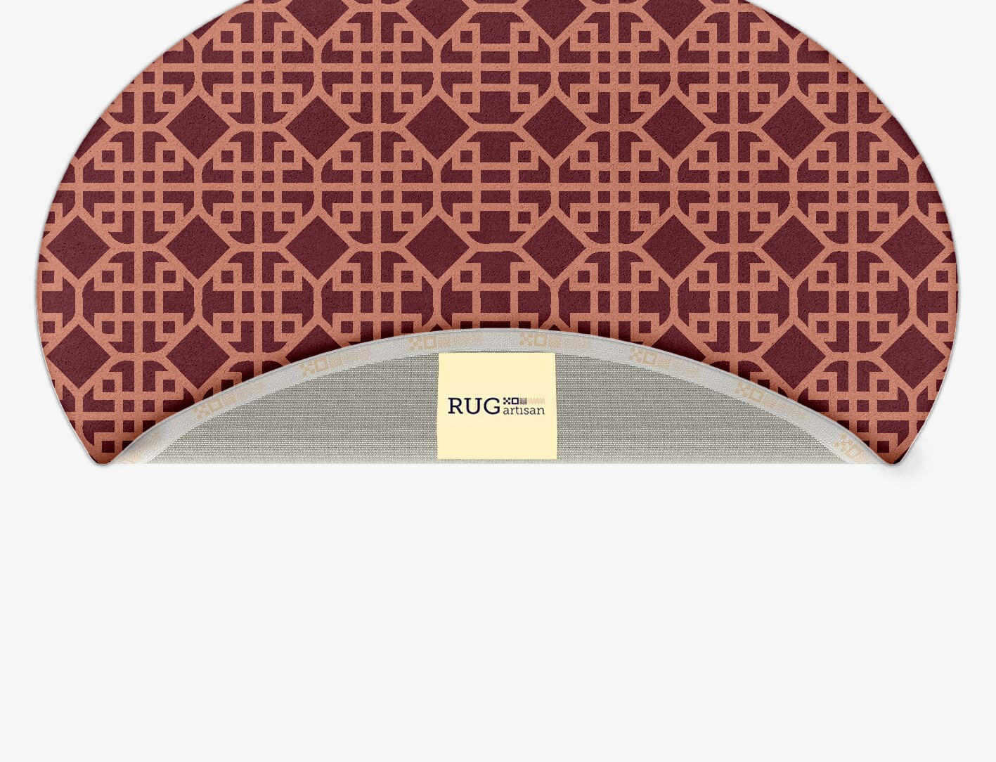 Meander Geometric Oval Hand Tufted Pure Wool Custom Rug by Rug Artisan