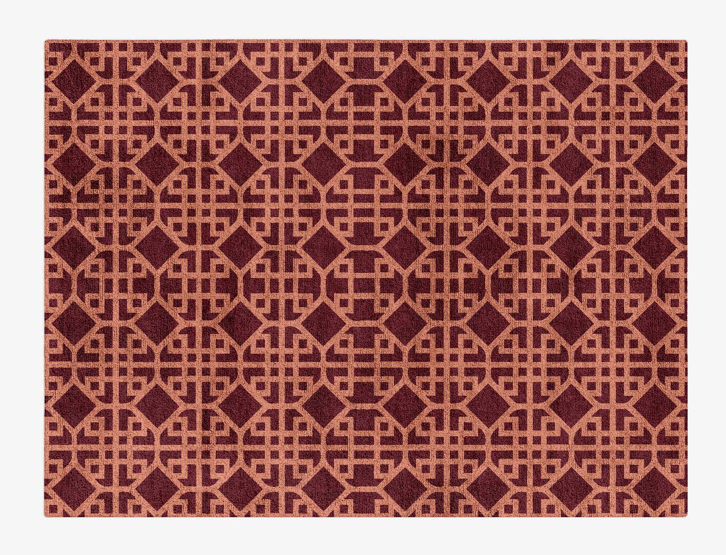 Meander Modern Geometrics Rectangle Hand Tufted Bamboo Silk Custom Rug by Rug Artisan