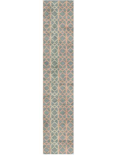 Meditrina Blue Royal Runner Hand Tufted Bamboo Silk Custom Rug by Rug Artisan
