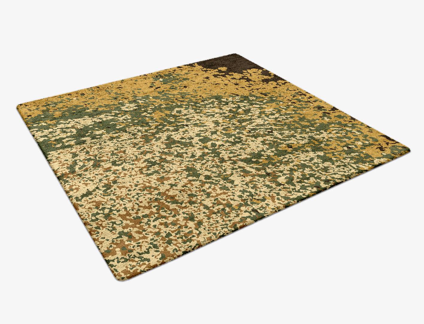 Medley Brush Strokes Square Hand Tufted Bamboo Silk Custom Rug by Rug Artisan