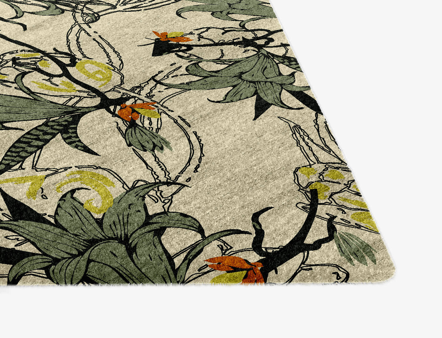 Melange Floral Ogee Hand Knotted Bamboo Silk Custom Rug by Rug Artisan