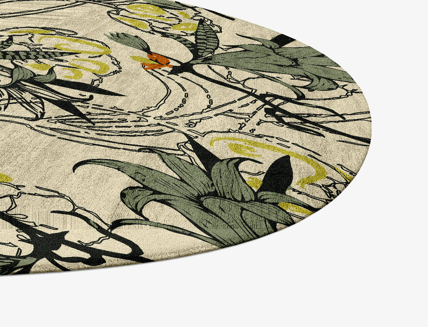 Melange Floral Splash Hand Tufted Bamboo Silk Custom Rug by Rug Artisan