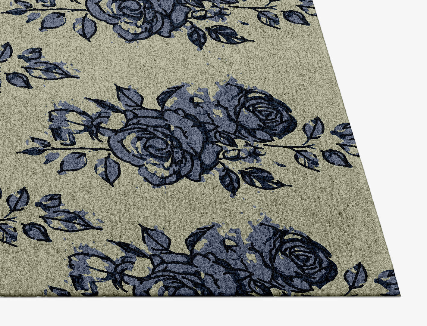 Merewood Floral Rectangle Hand Knotted Tibetan Wool Custom Rug by Rug Artisan