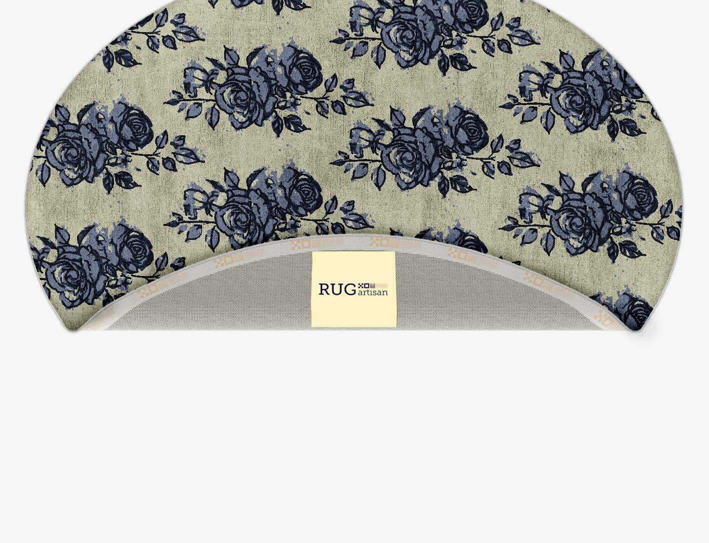 Merewood Floral Oval Hand Tufted Bamboo Silk Custom Rug by Rug Artisan