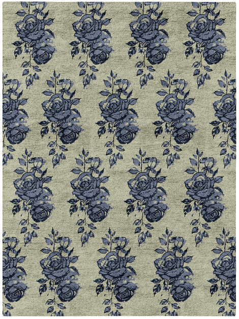 Merewood Floral Rectangle Hand Tufted Bamboo Silk Custom Rug by Rug Artisan