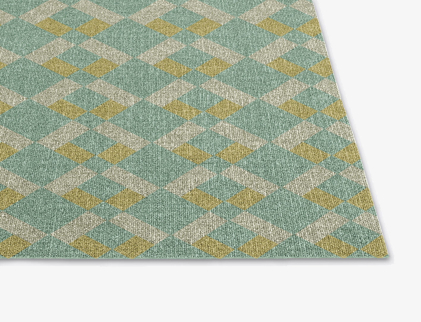 Merlin Geometric Square Flatweave New Zealand Wool Custom Rug by Rug Artisan