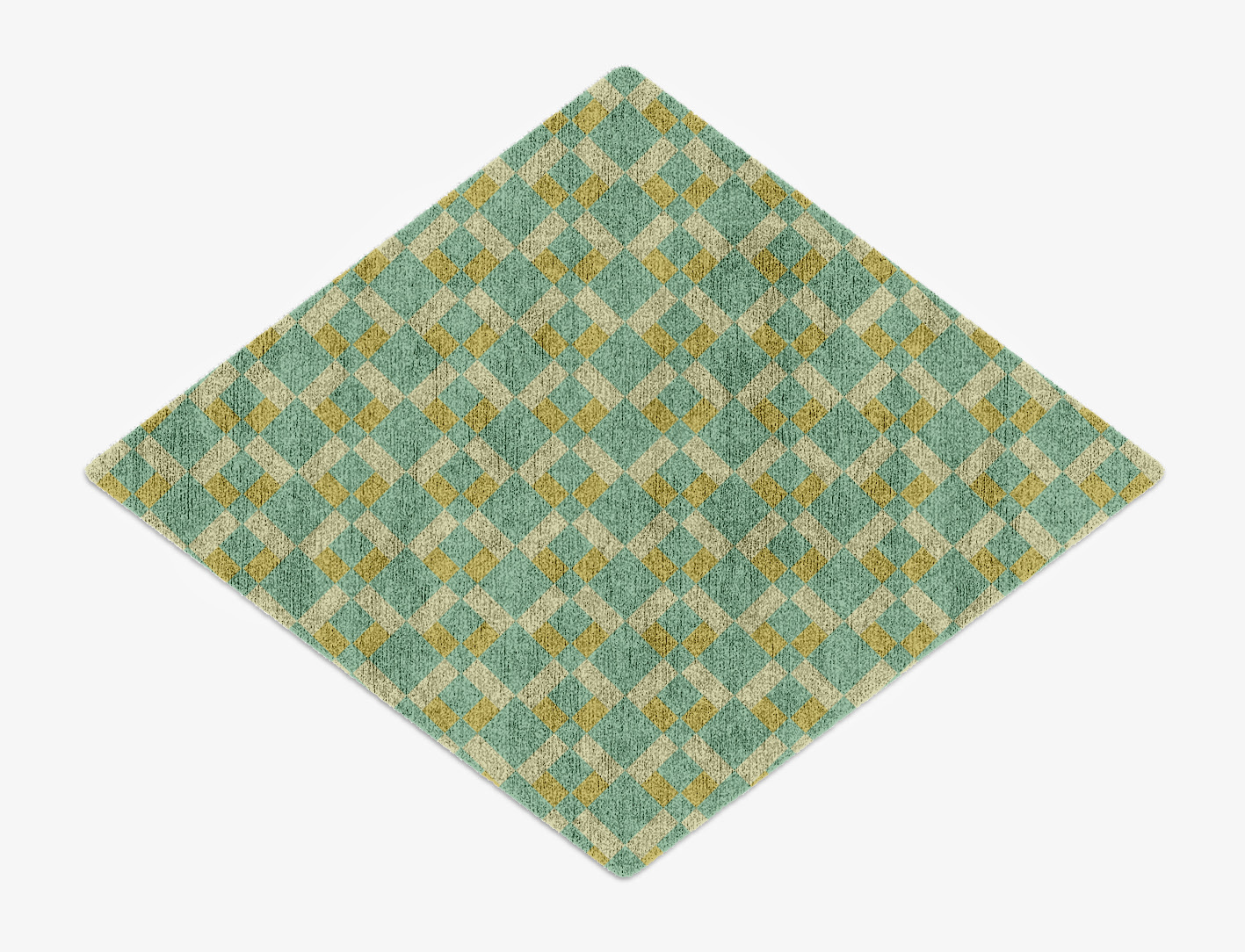 Merlin Geometric Diamond Hand Knotted Bamboo Silk Custom Rug by Rug Artisan