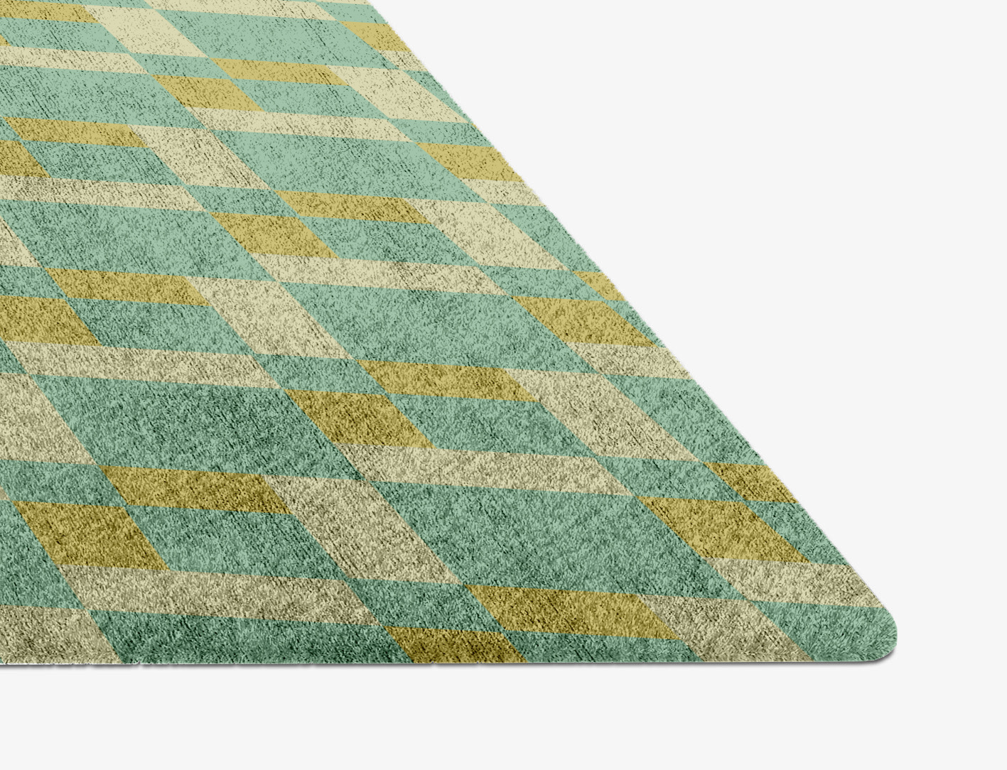 Merlin Geometric Diamond Hand Knotted Bamboo Silk Custom Rug by Rug Artisan