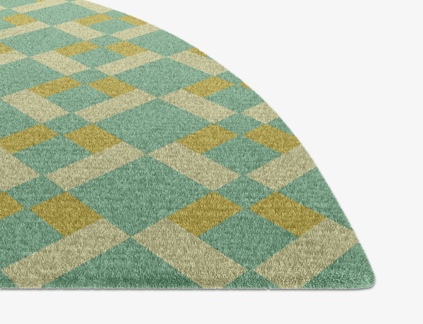 Merlin Geometric Halfmoon Hand Knotted Tibetan Wool Custom Rug by Rug Artisan