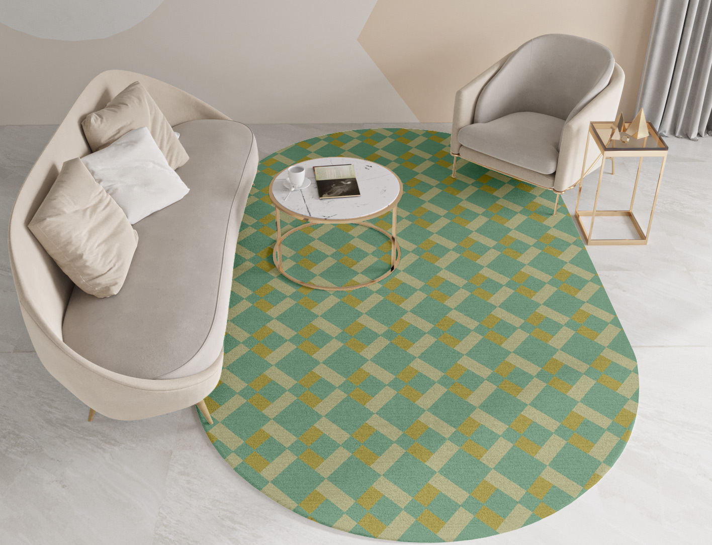 Merlin Geometric Capsule Hand Tufted Pure Wool Custom Rug by Rug Artisan