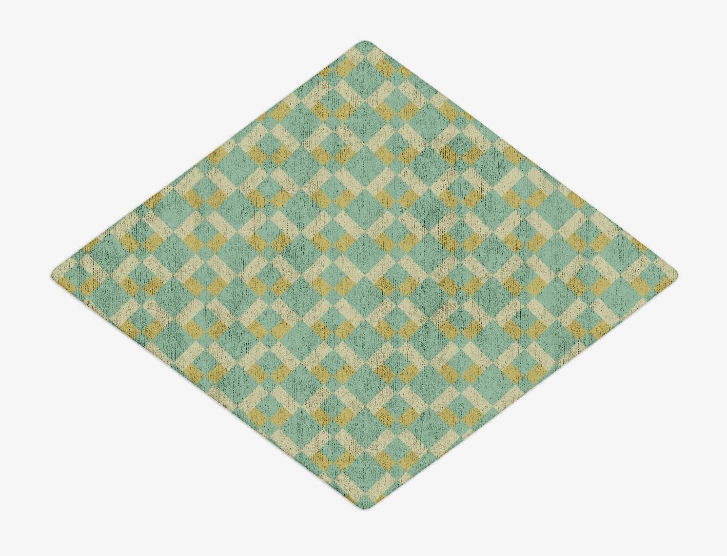 Merlin Geometric Diamond Hand Tufted Bamboo Silk Custom Rug by Rug Artisan