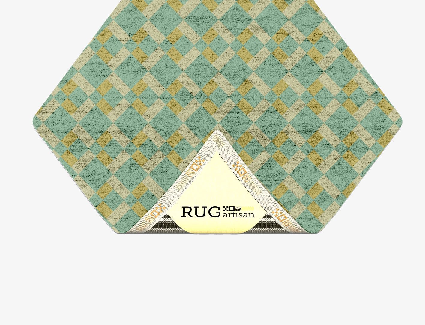 Merlin Geometric Diamond Hand Tufted Bamboo Silk Custom Rug by Rug Artisan