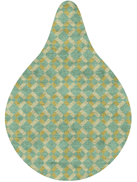 Merlin Geometric Drop Hand Tufted Bamboo Silk Custom Rug by Rug Artisan