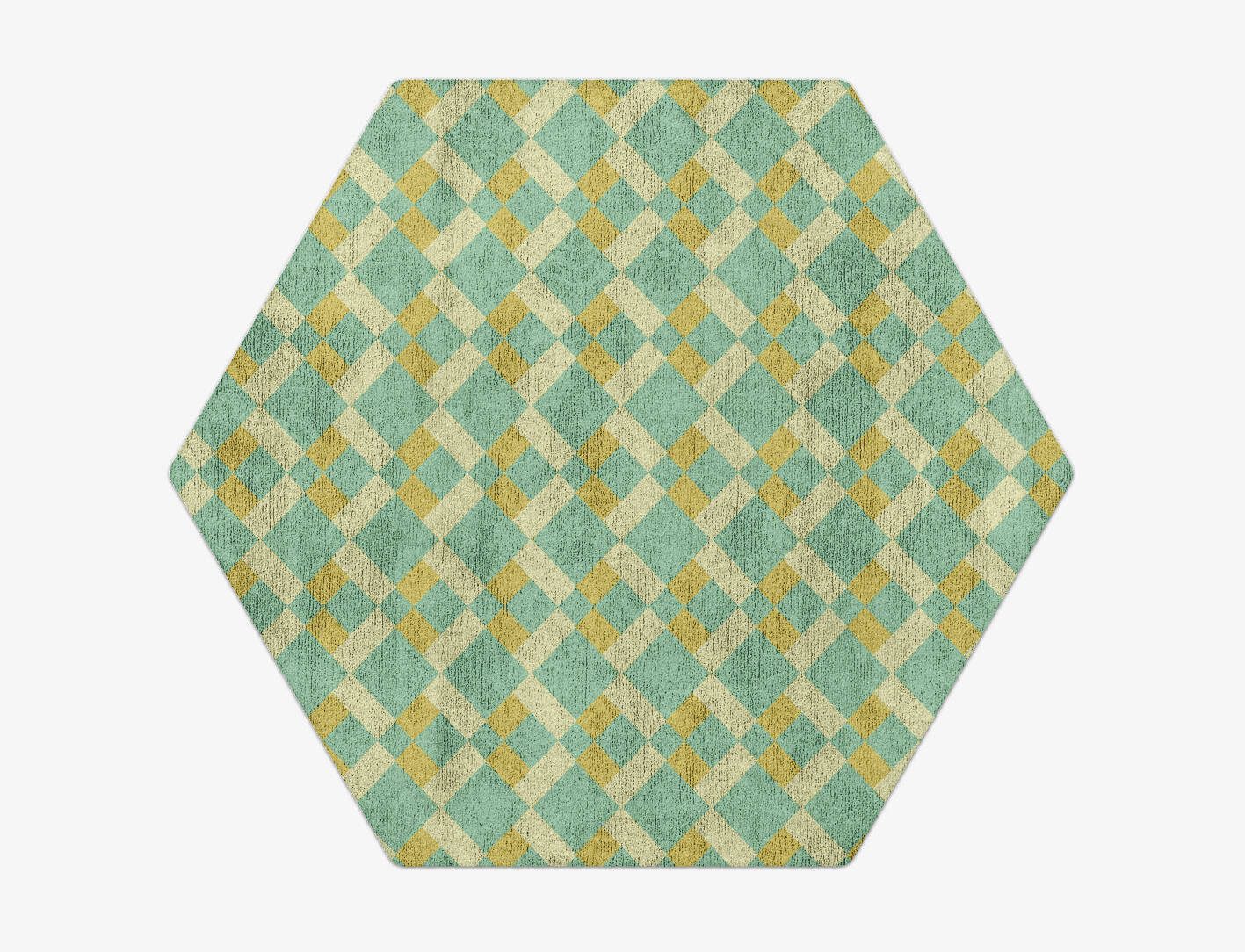 Merlin Geometric Hexagon Hand Tufted Bamboo Silk Custom Rug by Rug Artisan