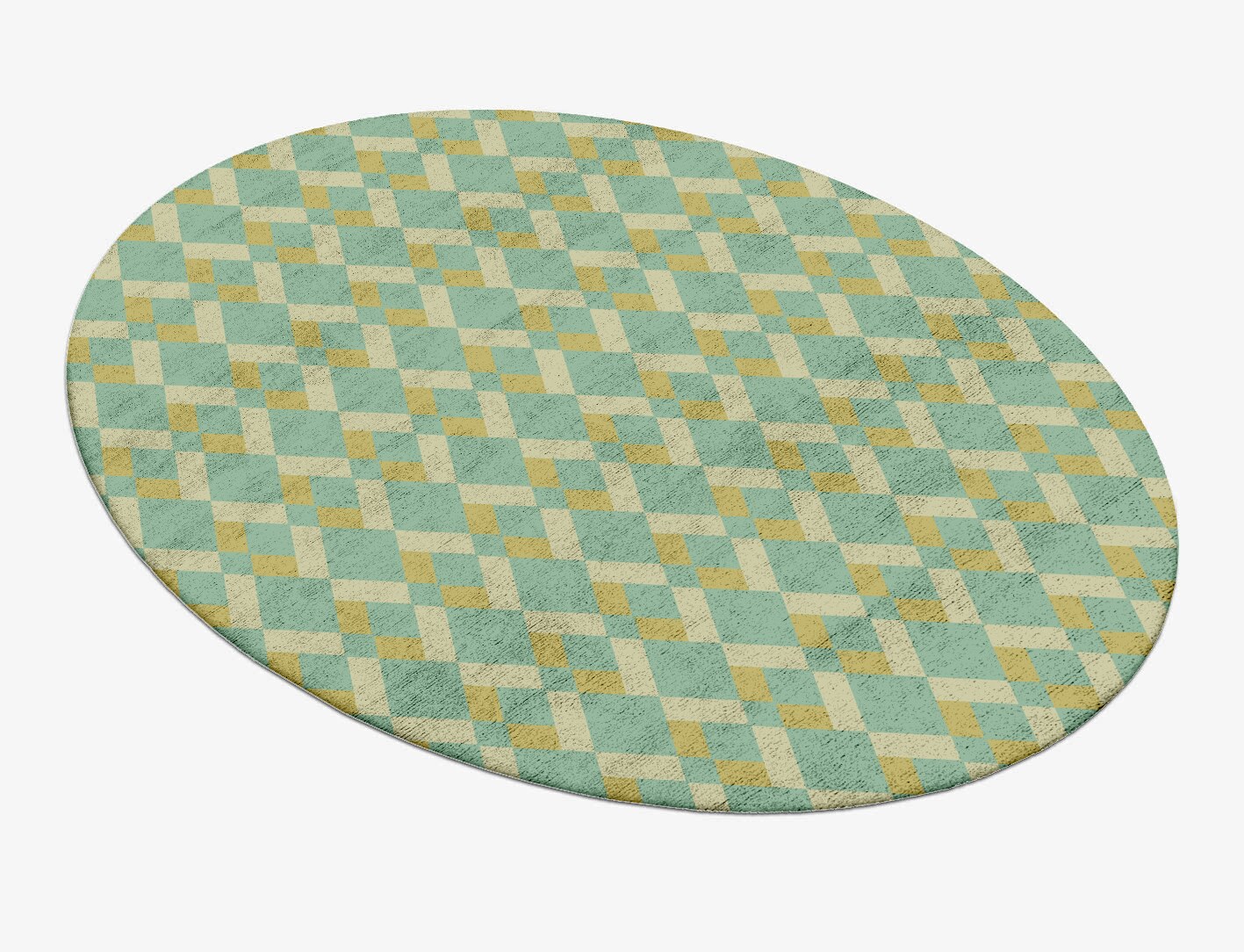 Merlin Geometric Oval Hand Tufted Bamboo Silk Custom Rug by Rug Artisan