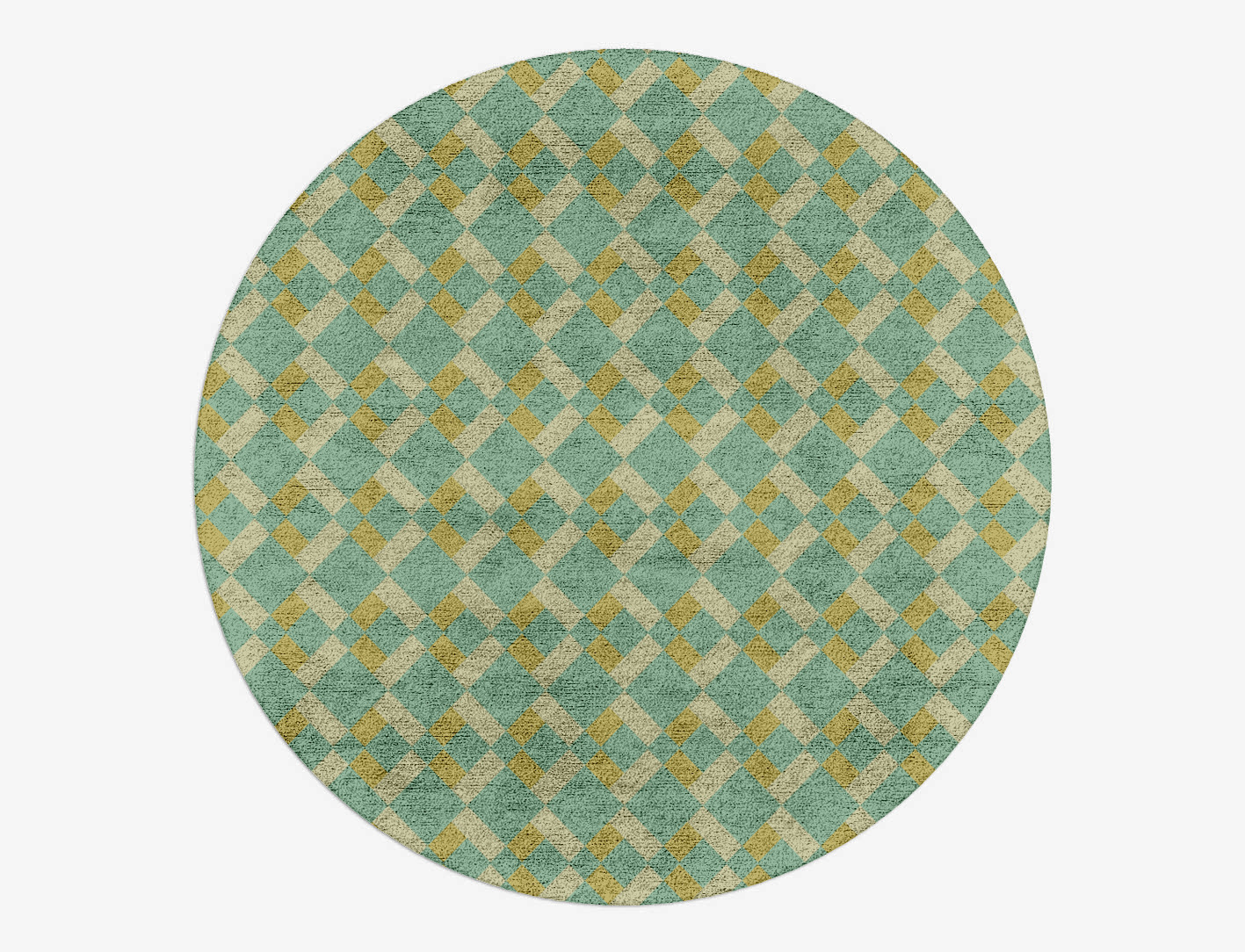 Merlin Geometric Round Hand Tufted Bamboo Silk Custom Rug by Rug Artisan