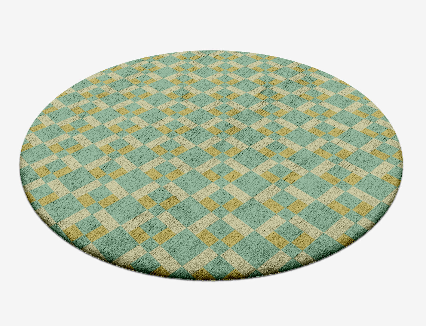 Merlin Geometric Round Hand Tufted Bamboo Silk Custom Rug by Rug Artisan
