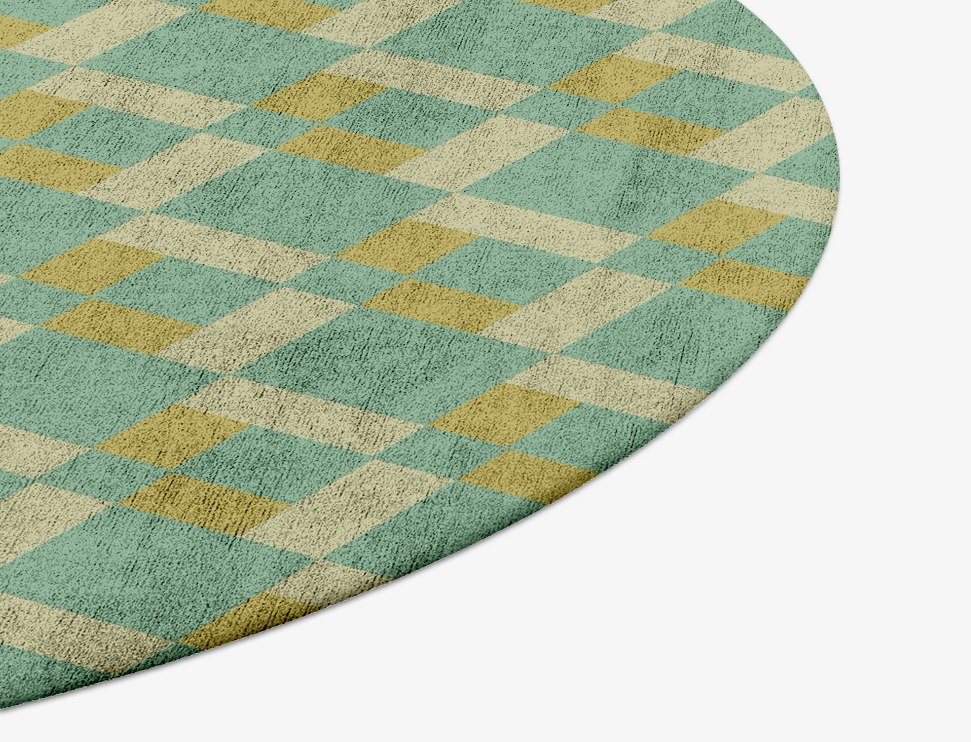 Merlin Geometric Round Hand Tufted Bamboo Silk Custom Rug by Rug Artisan