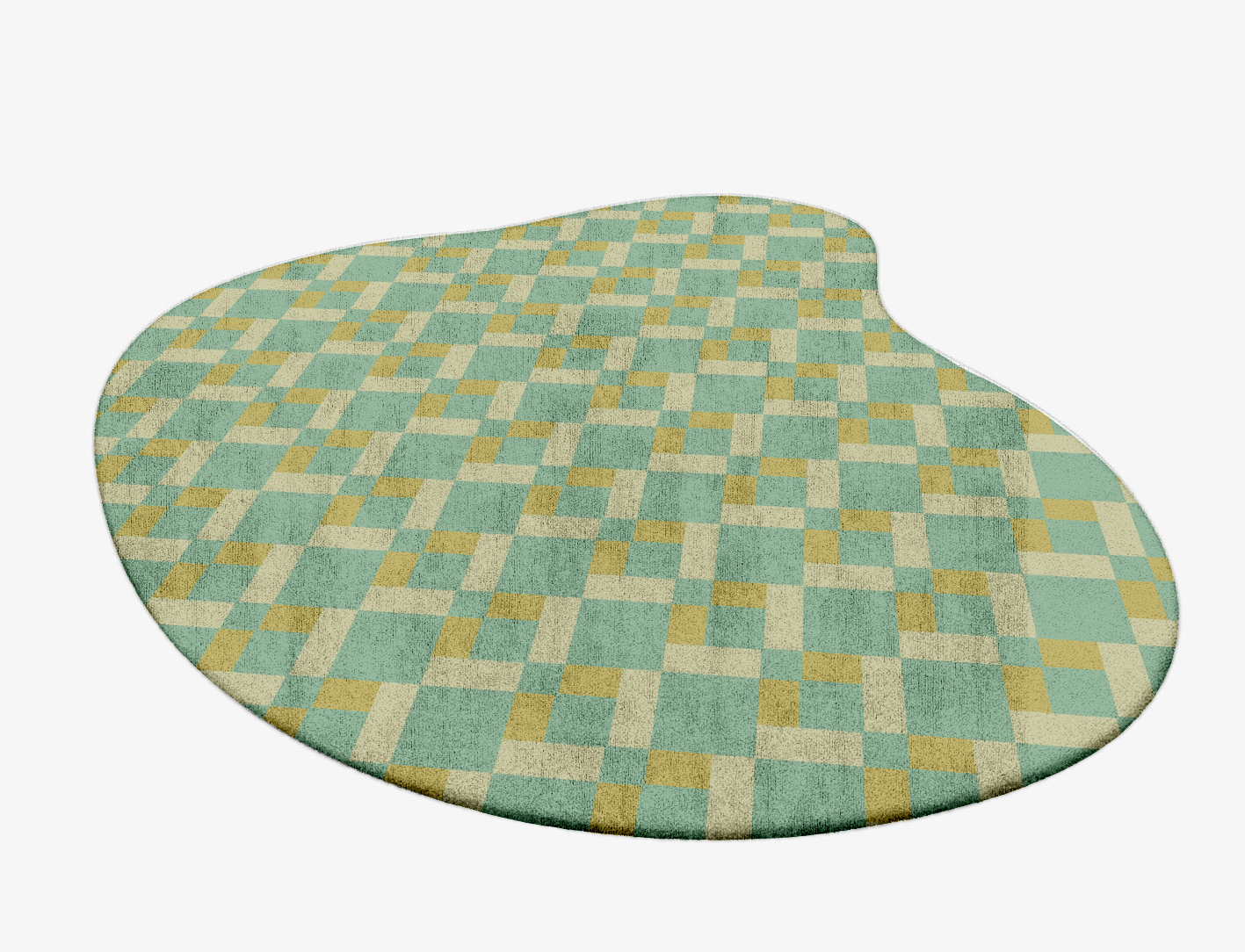 Merlin Geometric Splash Hand Tufted Bamboo Silk Custom Rug by Rug Artisan
