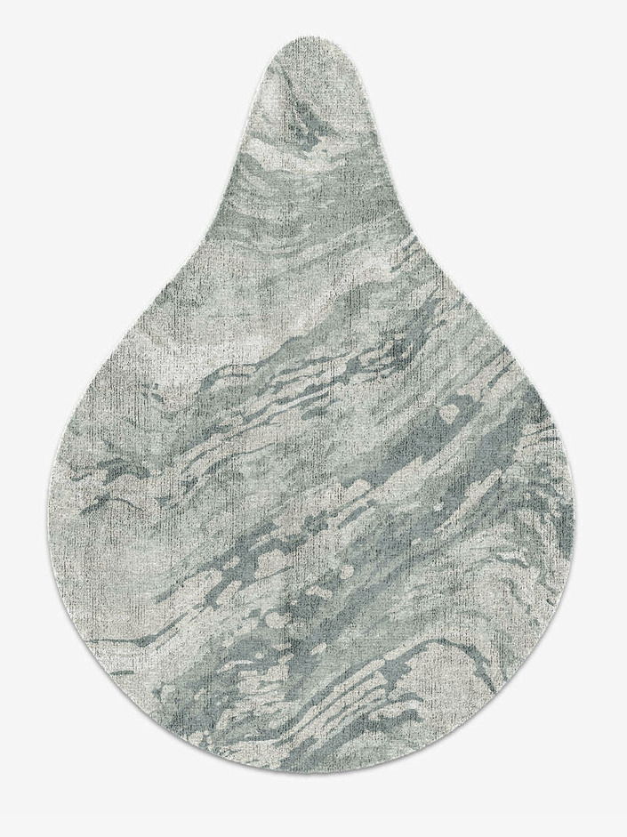 Metamorphic Surface Art Drop Hand Knotted Bamboo Silk Custom Rug by Rug Artisan