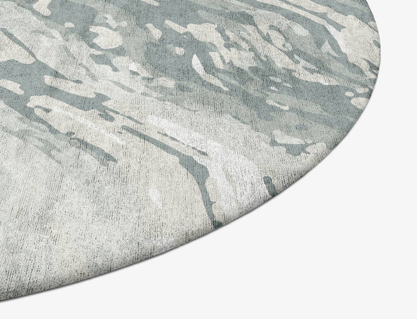 Metamorphic Surface Art Oval Hand Tufted Bamboo Silk Custom Rug by Rug Artisan